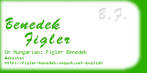 benedek figler business card